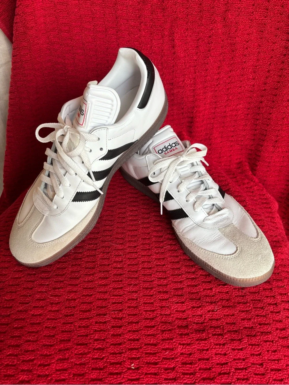 adidas Samba White with Black Stripes Men's Sneakers